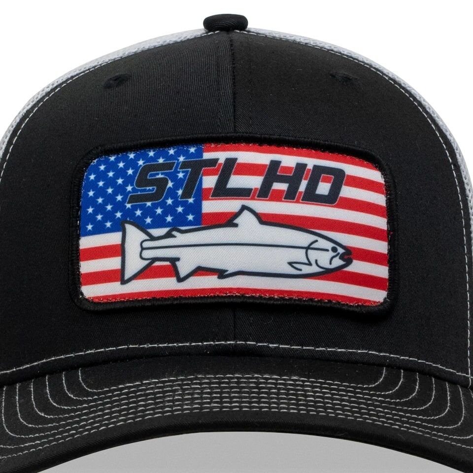 STLHD Men's Nation Trucker Hat in Black/White