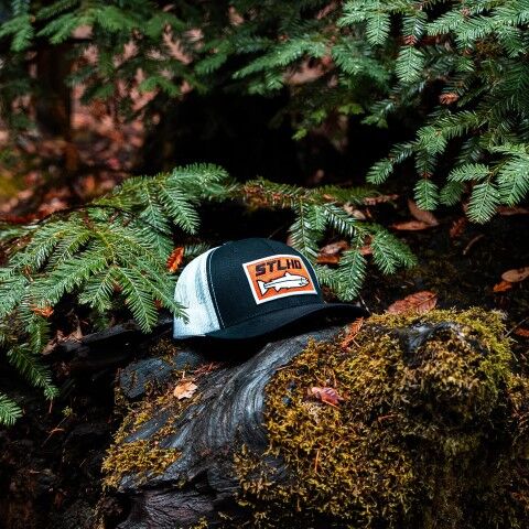 STLHD Men's Standard Trucker Hat in Black/White