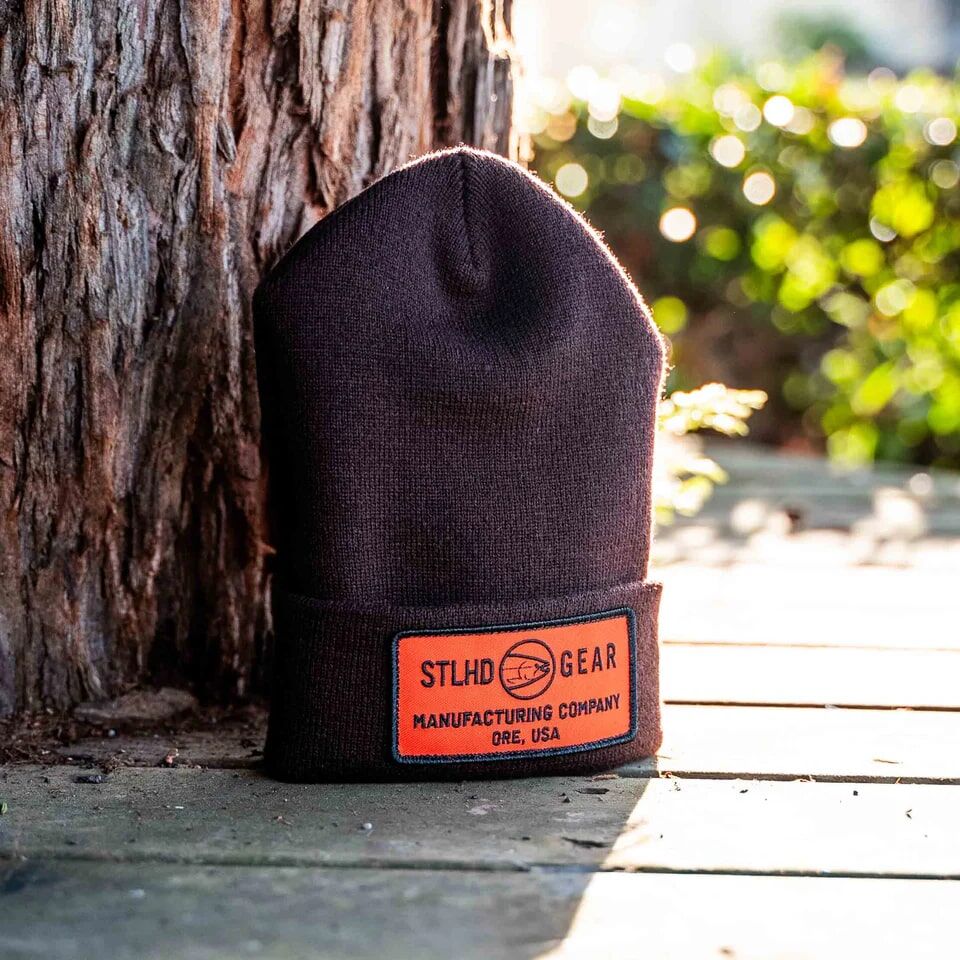 STLHD Men's Tradesman Knit Hat in Burgundy