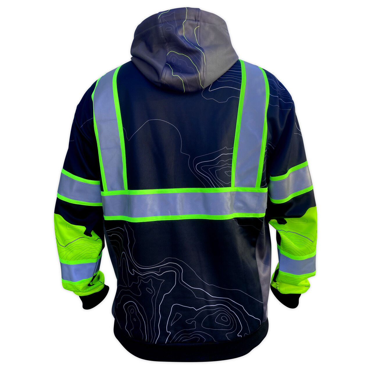 SafetyShirtz Men's SS360° Stealth Topo Type O Enhanced Visibility Reflective Safety Hoodie