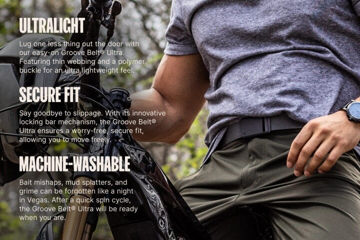 Groove Life Men's Groove Belt Ultra in Deep Stone/Black