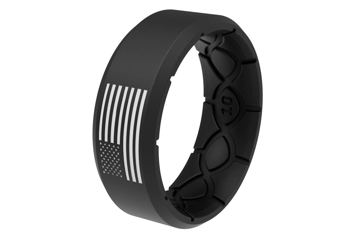Groove Life Edge Hero America Black & White Flag Ring, Size 11