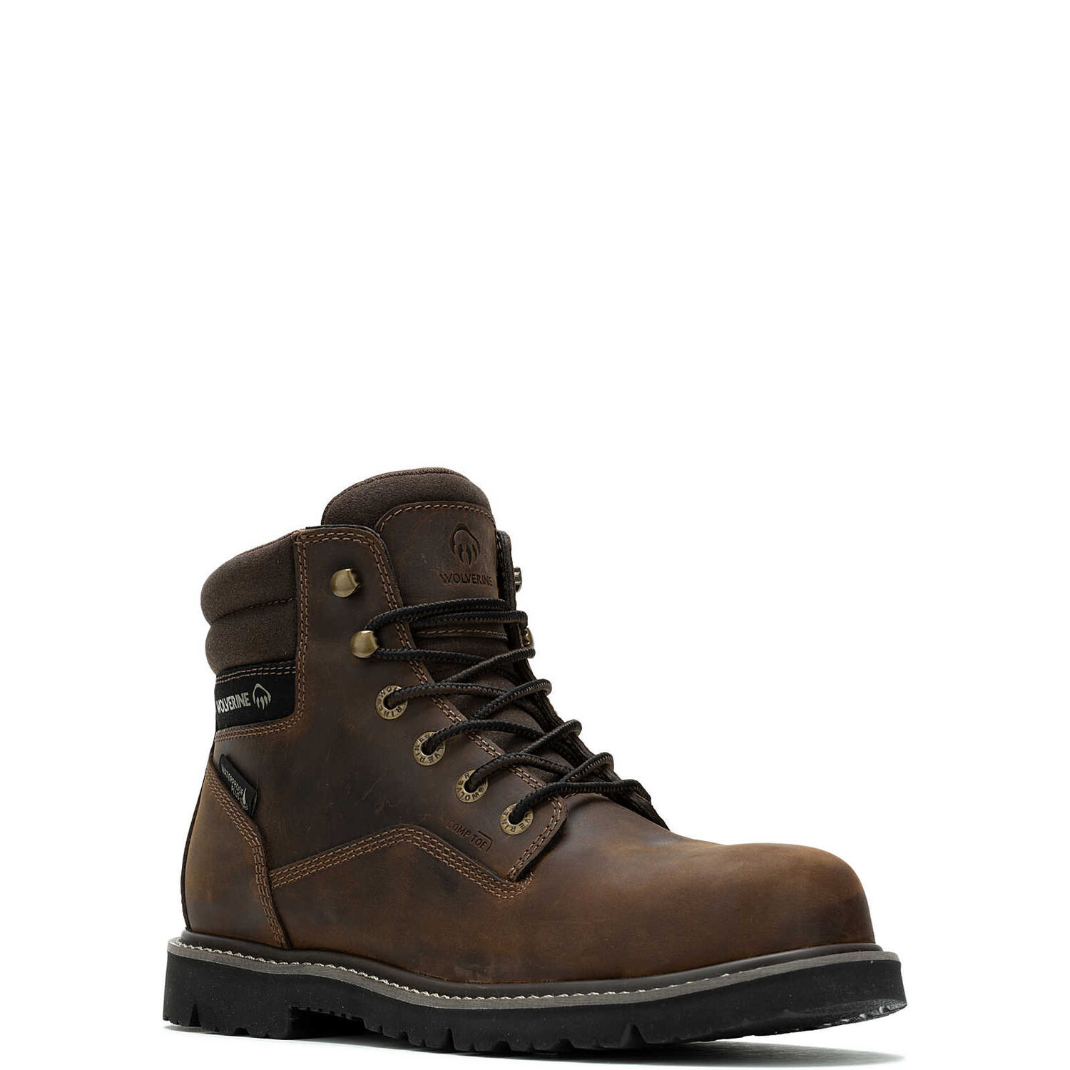 Wolverine Men's Revival 6-In Composite Toe Work Boot in Dark Brown