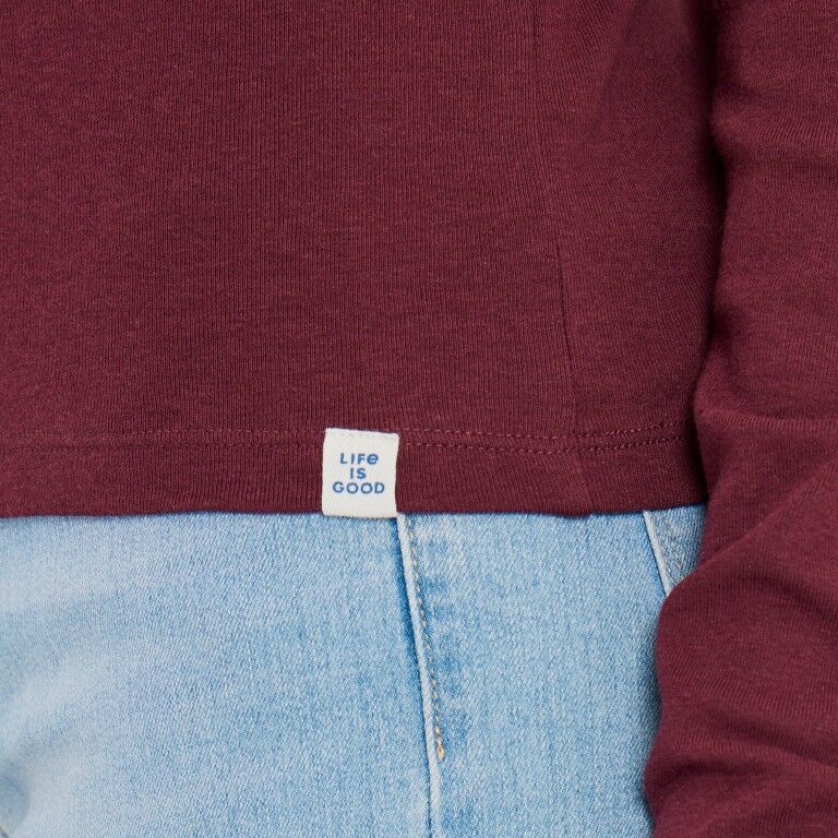 Life Is Good Women's Solid Modal Ribbed Henley Shirt