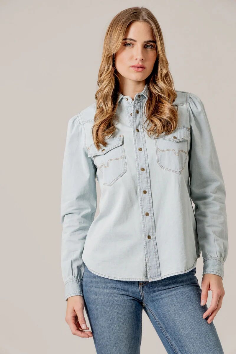 Kimes Ranch Women's Jane Denim Snap Button Up Shirt