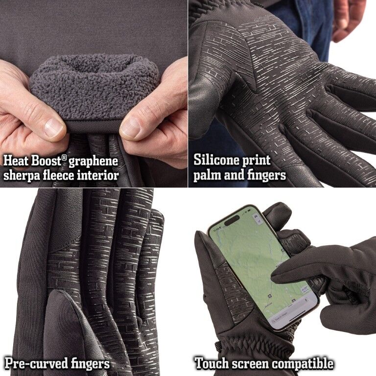 Huntworth Men's Renton Heat Boost Heavyweight Windproof Winter Glove