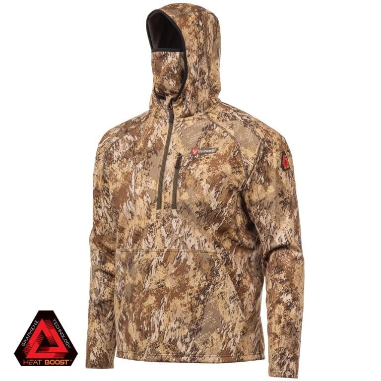 Huntworth Men's Marquette Heat Boost Heavyweight Windproof Waterfowl Hunting Hoodie