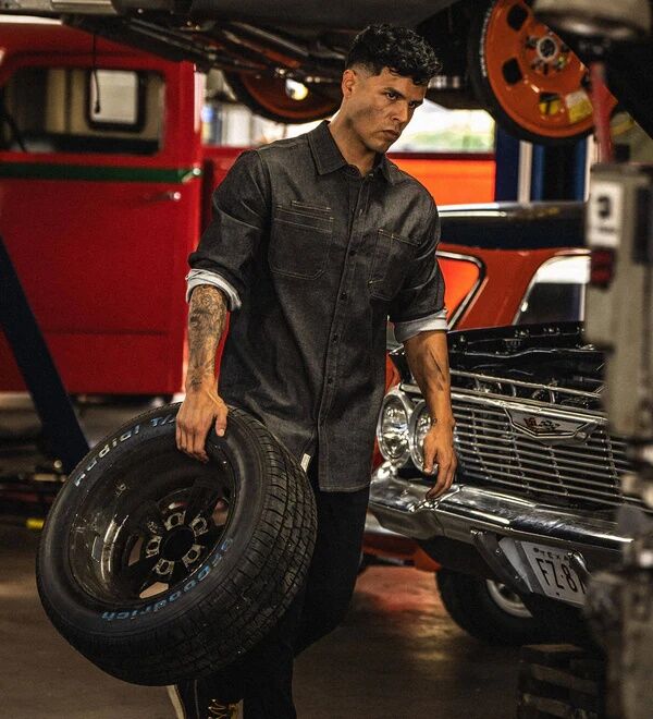 Thorogood Men's Vintage Stretch Denim Shirt