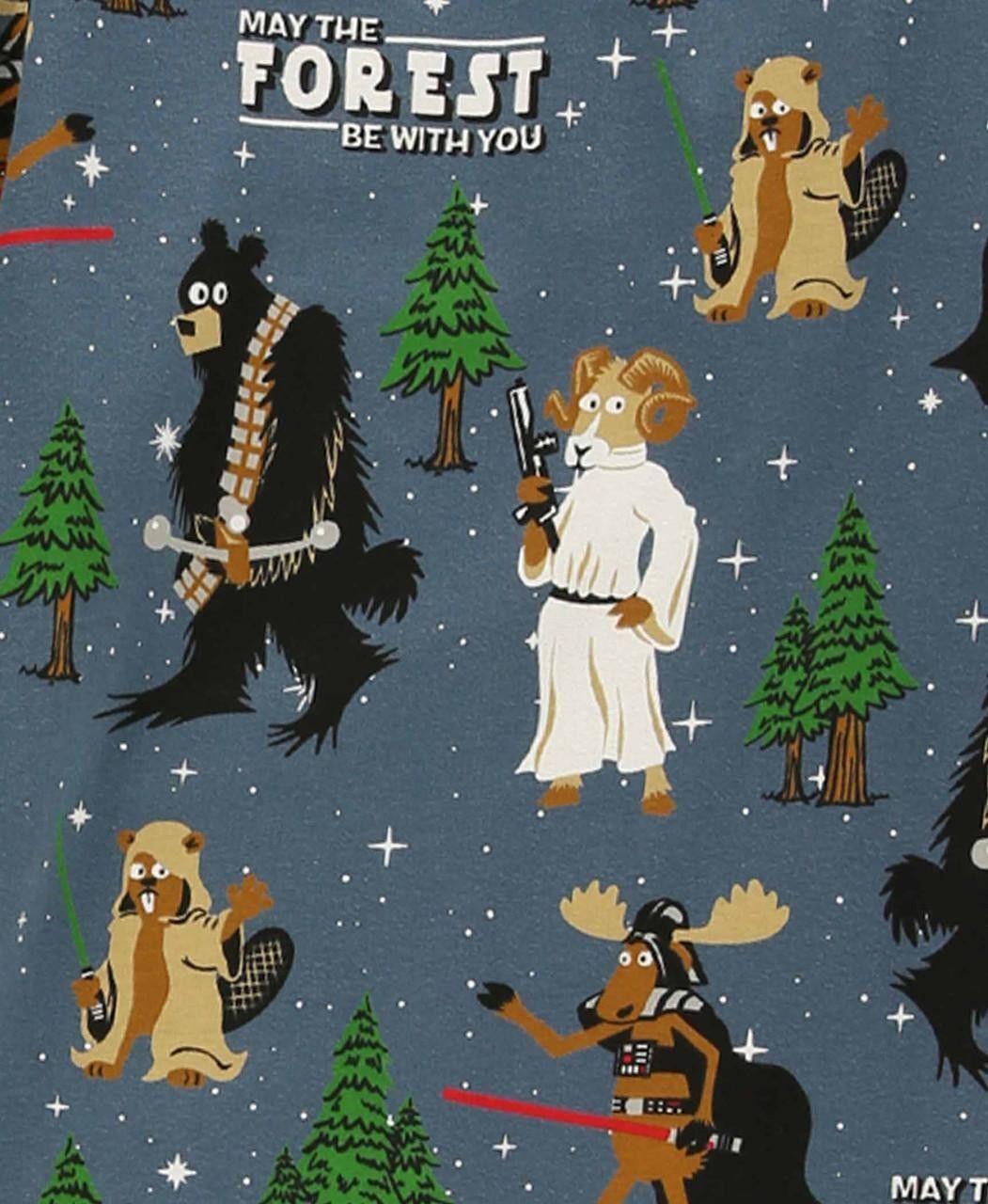 LazyOne Men's May the Forest Be With You Moose PJ Pant