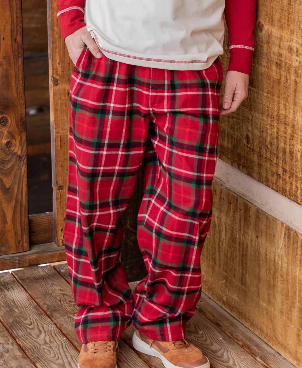 LazyOne Men's Christmas Plaid Flannel PJ Pant