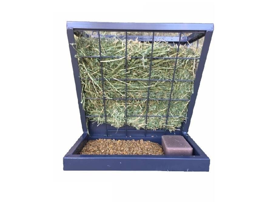 Rugged Ranch Sheep & Goat Hanging Feeder - Blue