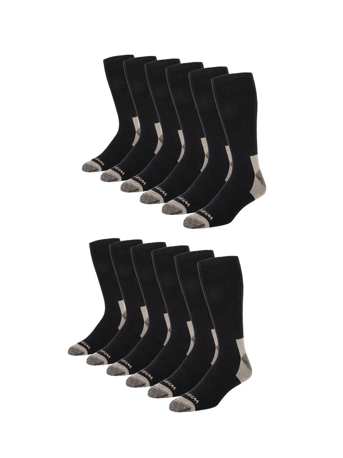 Wrangler Men's Riggs Ultimate Cushion Crew Work Socks, 6-Pk