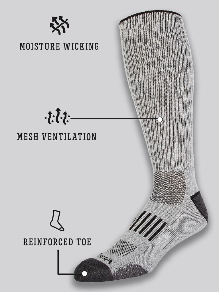 Wrangler Men's Ryder Western Boot Socks, 6-Pk