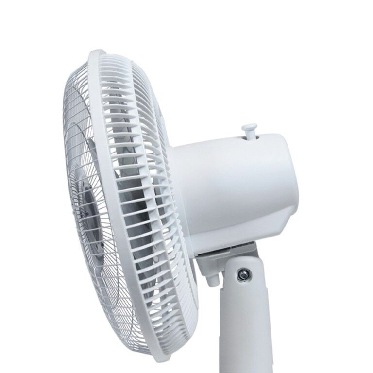 Beyond Breeze White Mechanical Oscillating Stand Fan, 16-In