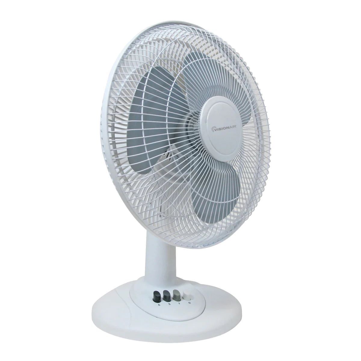 Visionair White Oscillating Table Fan, 12-In