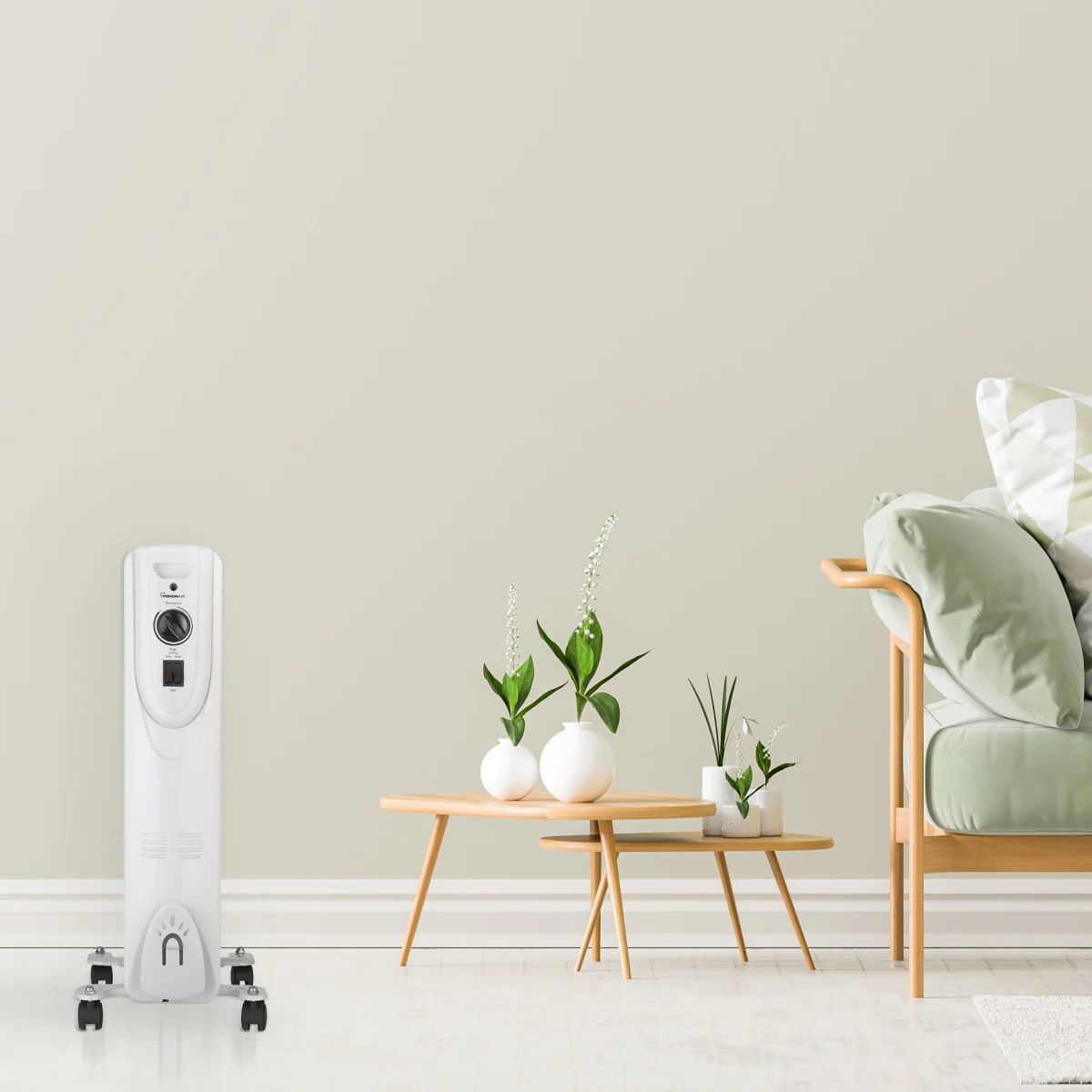 Visionair Oil-Filled Heater, 22-In, 1500/900/600-Watts