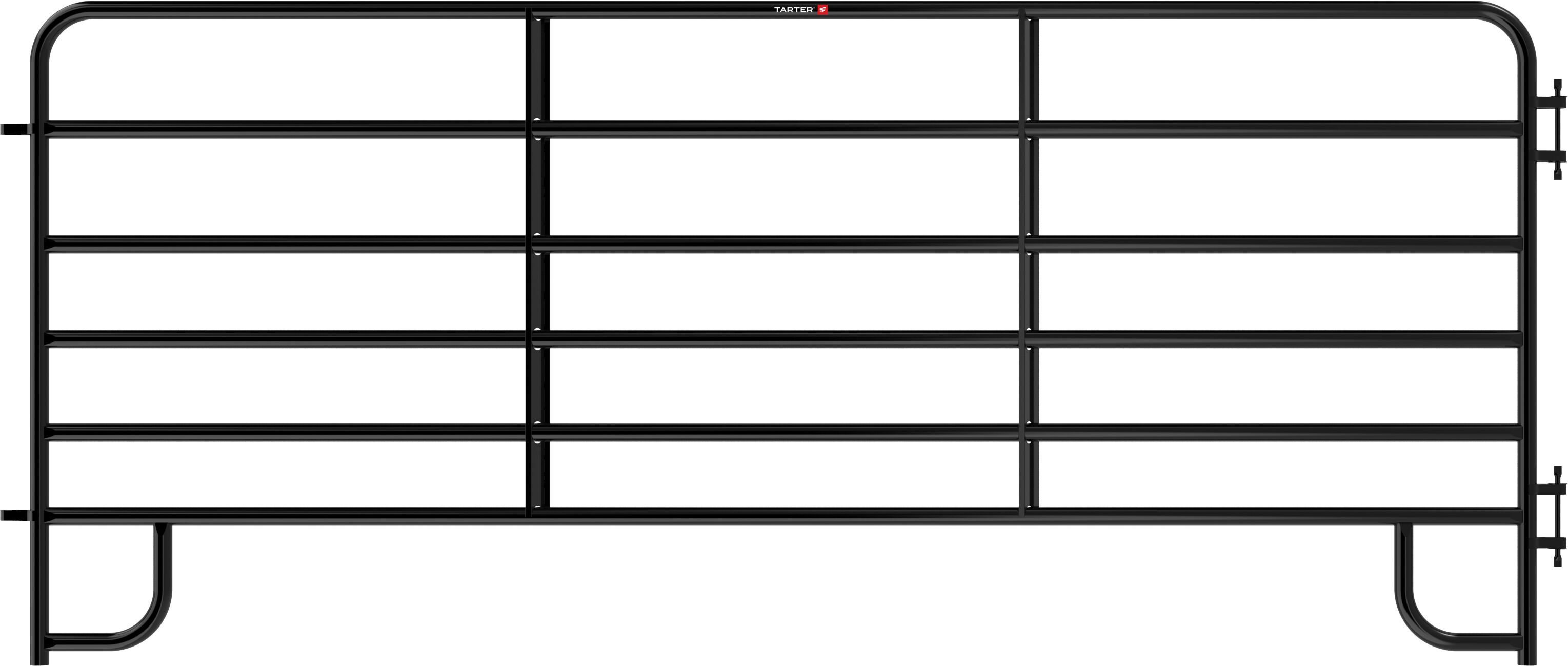 Tarter Black 6-Bar American Panel, 12 ft.