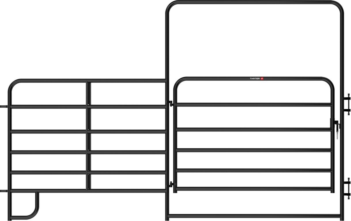 Tarter Black American Panel with Walk-Thru, 6 x 12 ft.