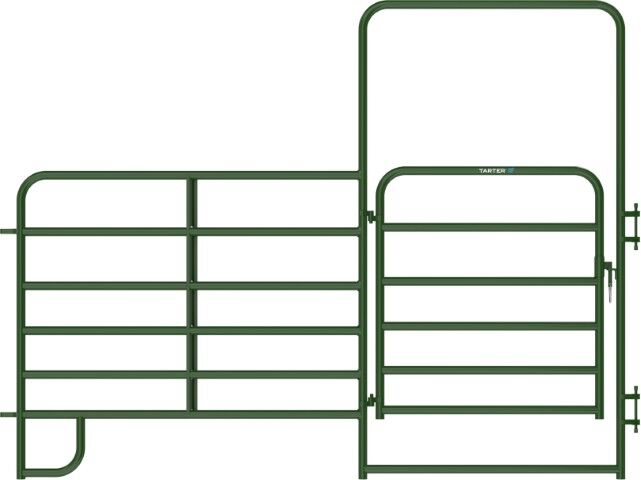 Tarter Green American Panel with Walk-Thru, 6-Ft X 12-Ft