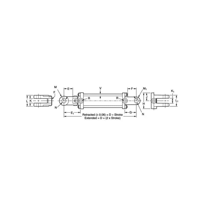 Braber Hydraulic Cylinder, 2-In