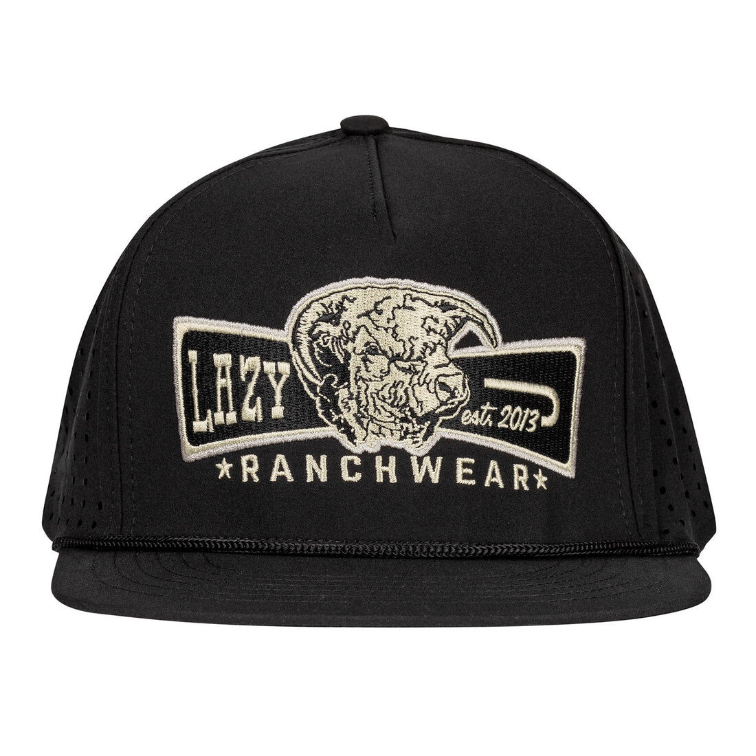 Lazy J Ranch Men's Diamond Banner Performance Rope Hat in Black