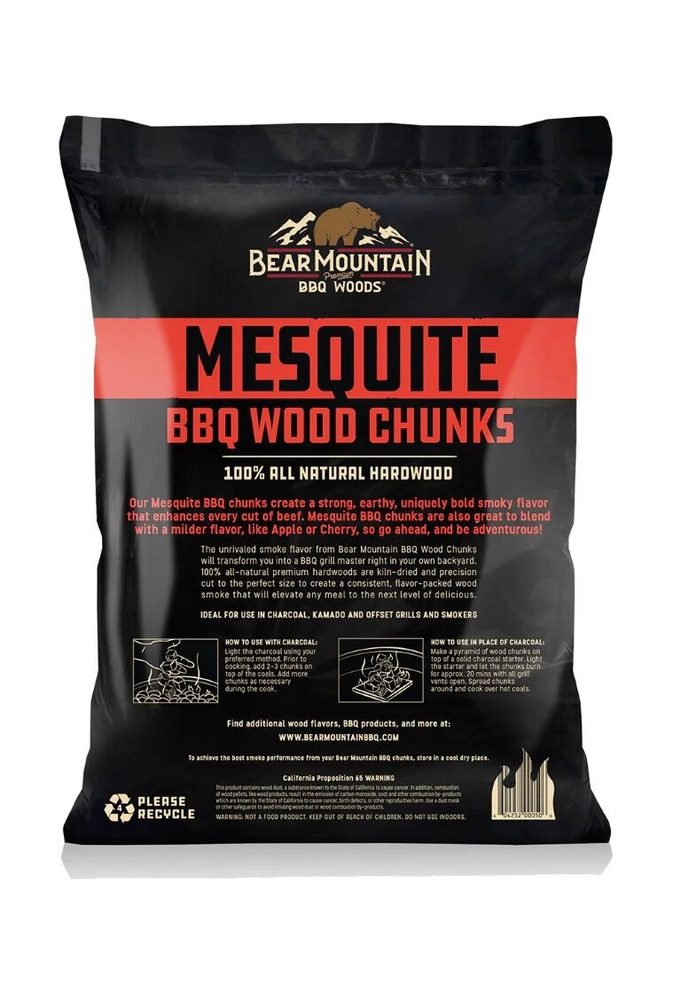 Bear Mountain Mesquite BBQ Wood Chunks, 4-Lb
