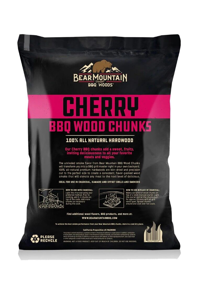 Bear Mountain Cherry BBQ Wood Chunks, 4-Lb