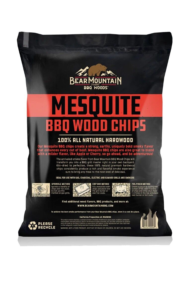 Bear Mountain BBQ Mesquite BBQ Wood Chips, 2-Lb