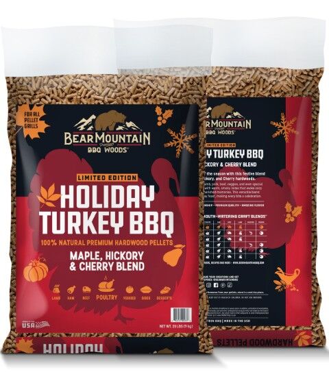 Bear Mountain Holiday Turkey BBQ Craft Blends Wood Pellets, 20-Lb