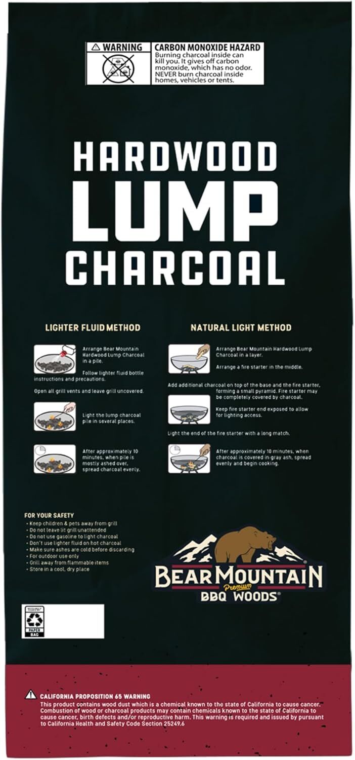 Bear Mountain BBQ Hardwood Lump Charcoal, 8.8-Lb