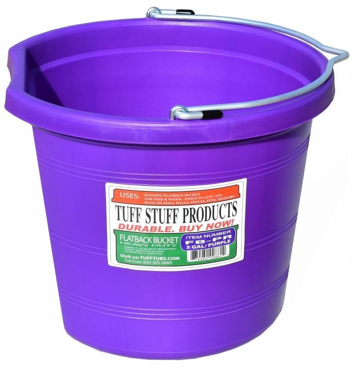 Tuff Stuff Impact Resistant Flatback Bucket - 5 gal