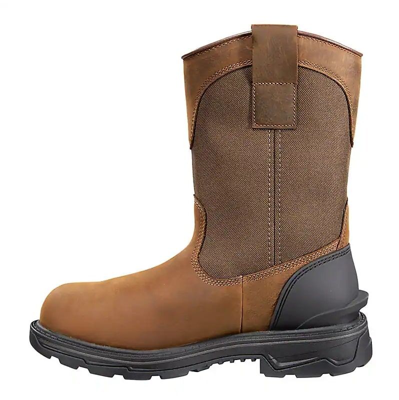 Carhartt Men's Ironwood Waterproof 11-In Soft Toe Wellington Boot in Bison Brown Oil Tan