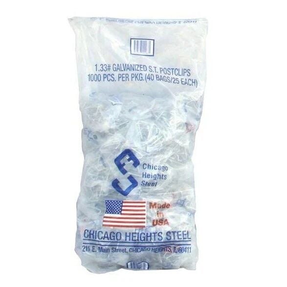 Chicago Heights Steel T-Post Clips, 1000-Pk