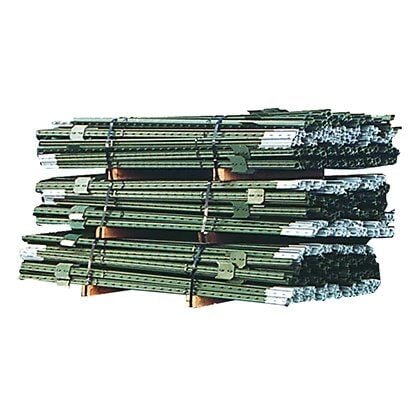 HW Brand Studded T-Post, 1.25 lb./ft, Green, 8 ft.