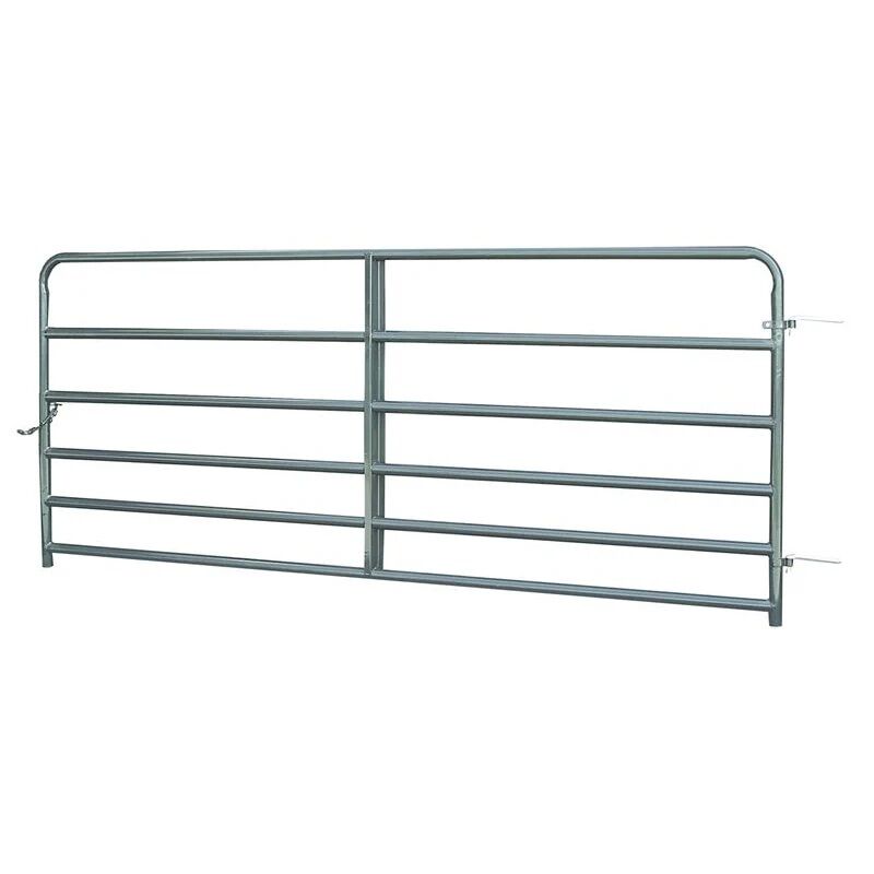 Hutchison Inc. GT650 Old Gray Iron 6 Rail Utility Gate, 14-Ft