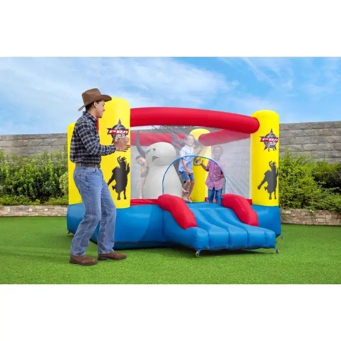 Bestway PBR Brave the Bull Inflatable Child Bouncer, 11-Ft x 8-Ft 6-In x 6-Ft 1-In