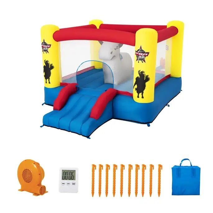 Bestway PBR Brave the Bull Inflatable Child Bouncer, 11-Ft x 8-Ft 6-In x 6-Ft 1-In