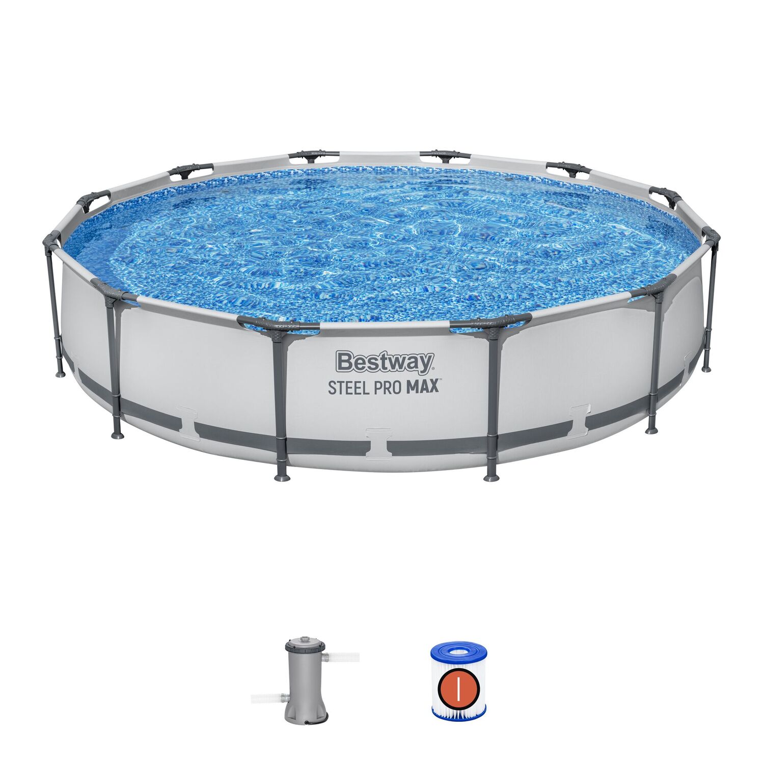 Bestway Steel Pro MAX 12-Ft x 30-In Round Above Ground Pool Set