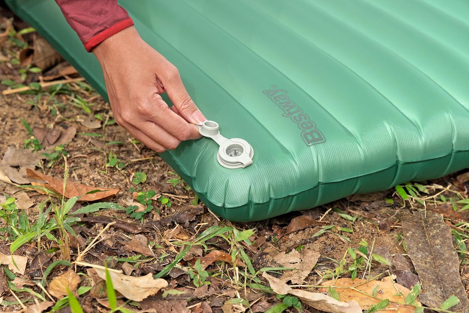 Bestway AdventuRest Insulated Large Rectangular Sleeping Air Pad, 78-In x 28-In x 3-In