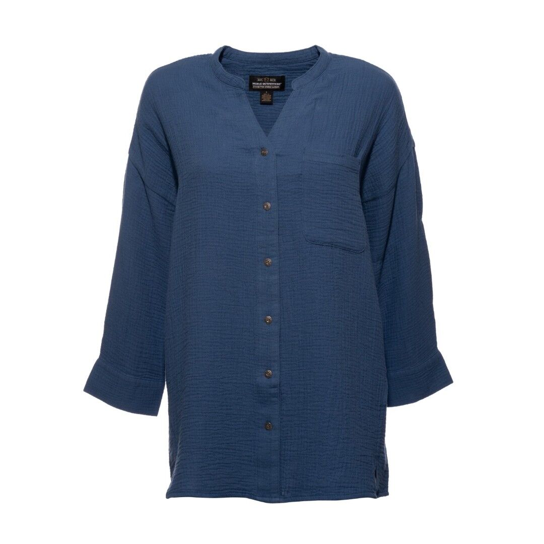 Noble Outfitters Women's Relaxed Cotton Slub Shirt