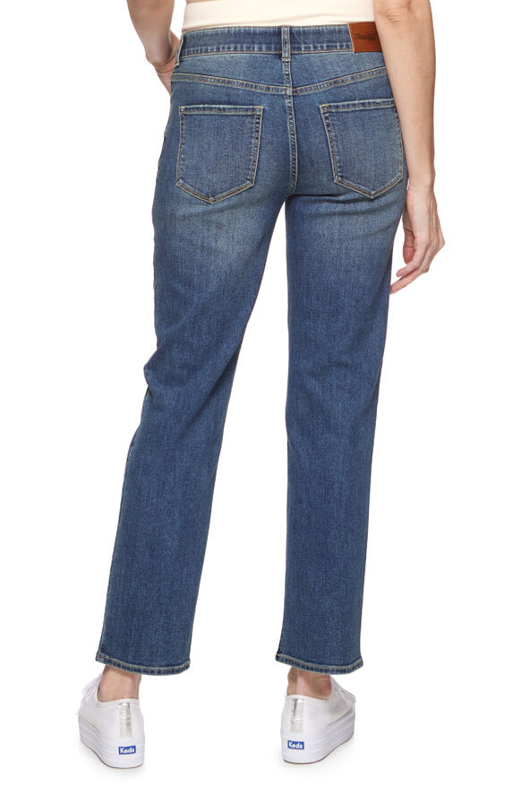 Threadgrit Women's Regina High Rise Straight Crop Jean