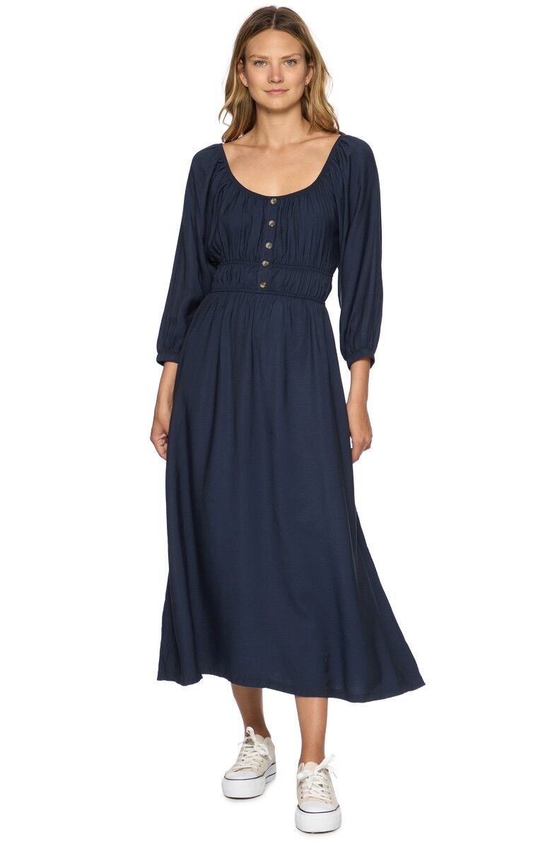 knee length dresses for ladies Black Bouquet / Xs main image 0