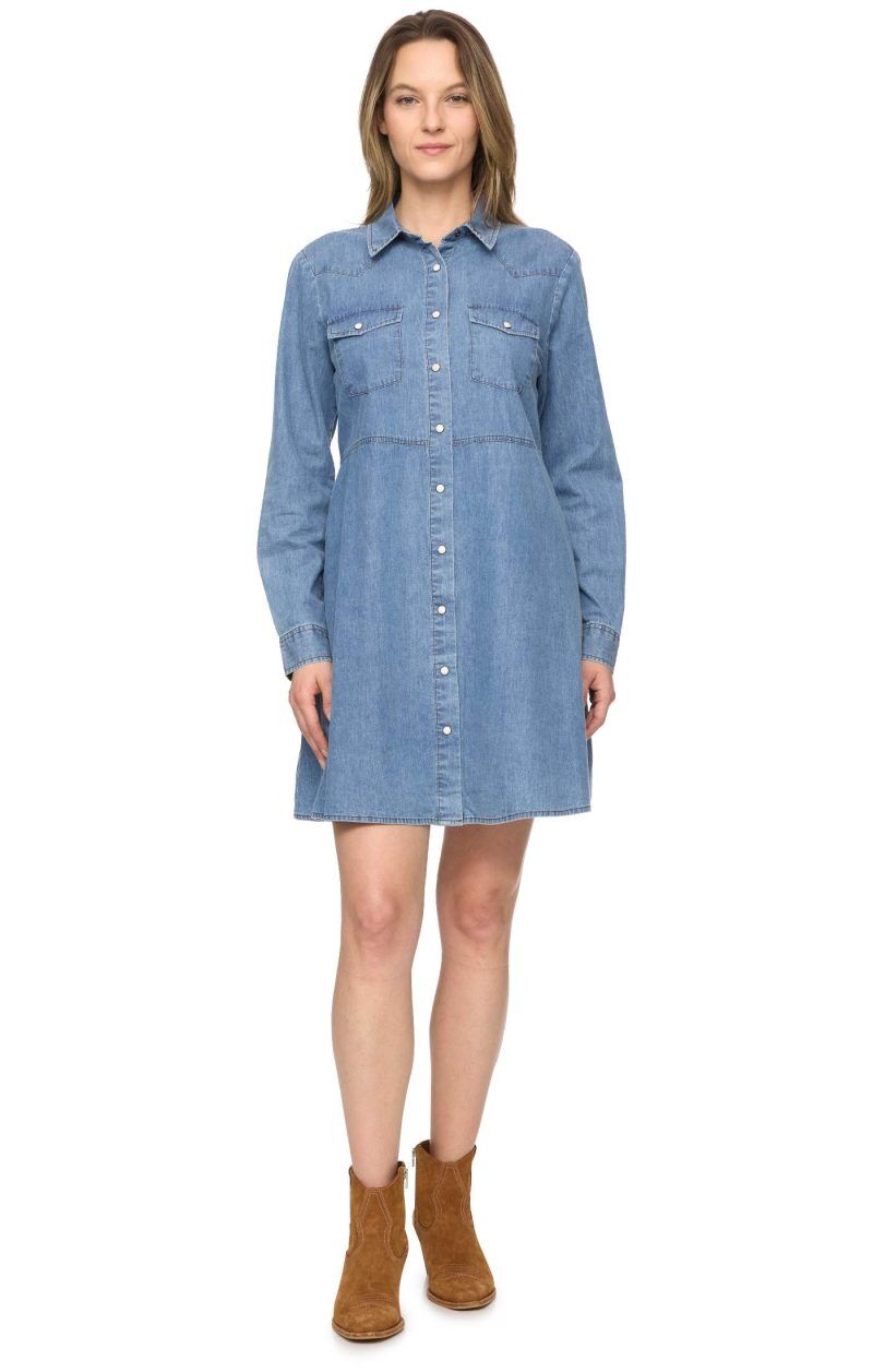 Threadgrit Women's Frances Shirt Dress