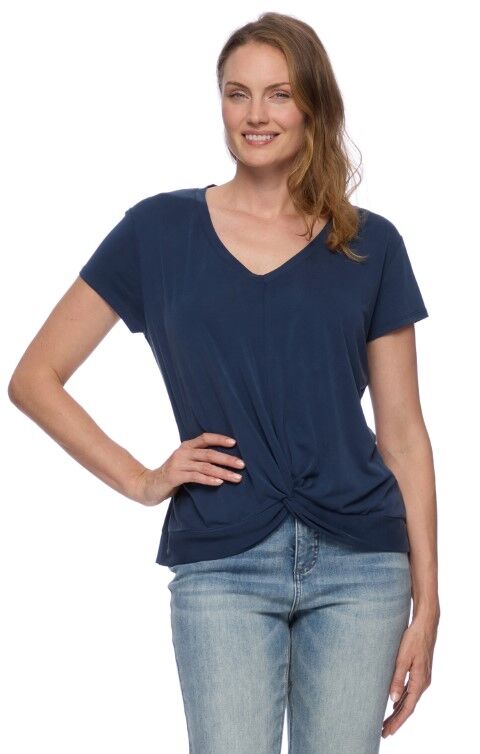 Threadgrit Women's Harper T-Shirt in Navy