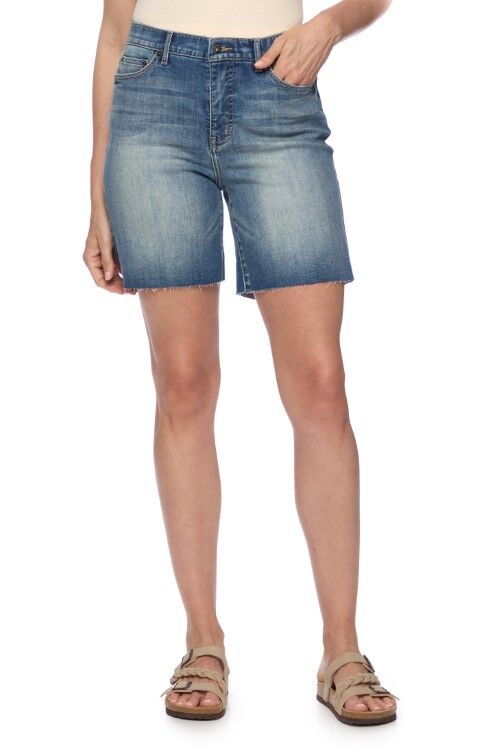 Threadgrit Women's Marlena Denim Midi Short