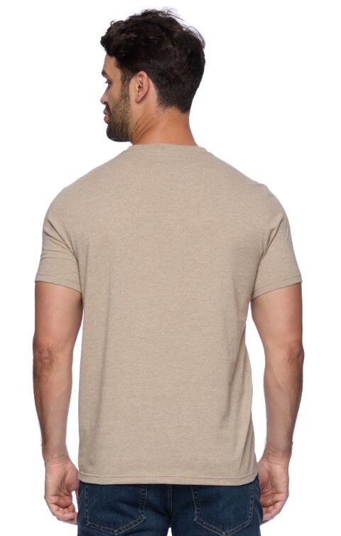 Threadgrit Men's Classic Pilsner T-Shirt in Taupe Heather