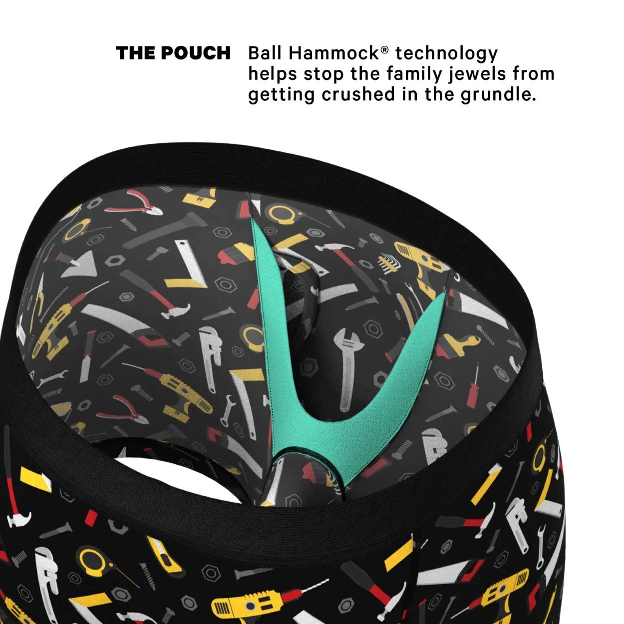 Shinesty Men's The Tool Belt Hammer and Tools Ball Hammock Pouch Underwear With Fly