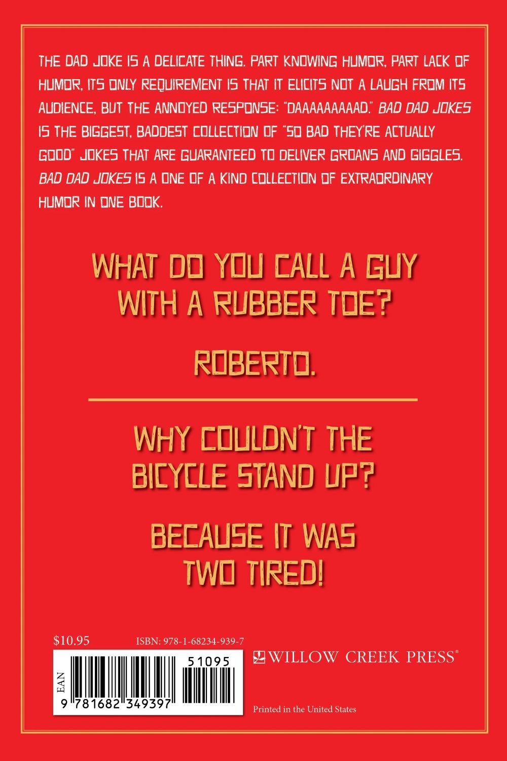 Willow Creek Press Bad Dad Jokes Book