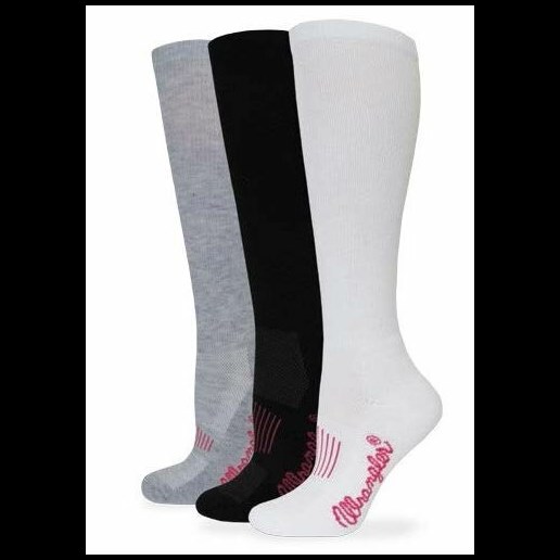 Wrangler Women's Western Boot Sock in White