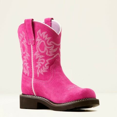 Ariat Kids' Fatbaby Western Boot in Pink
